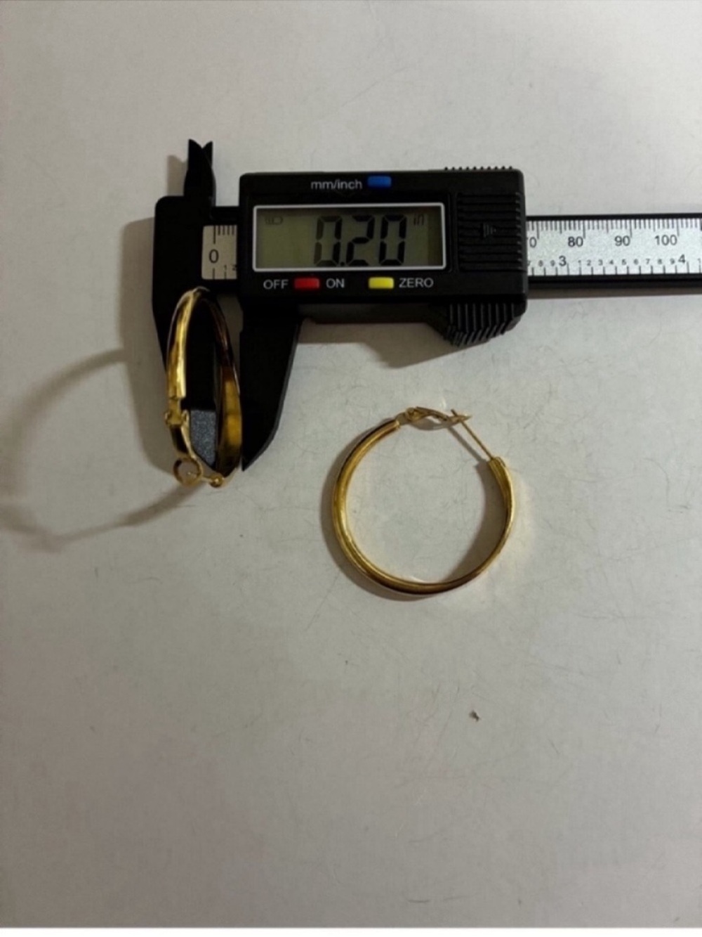 Gold CC Hoop Earrings - Picture 8 of 8